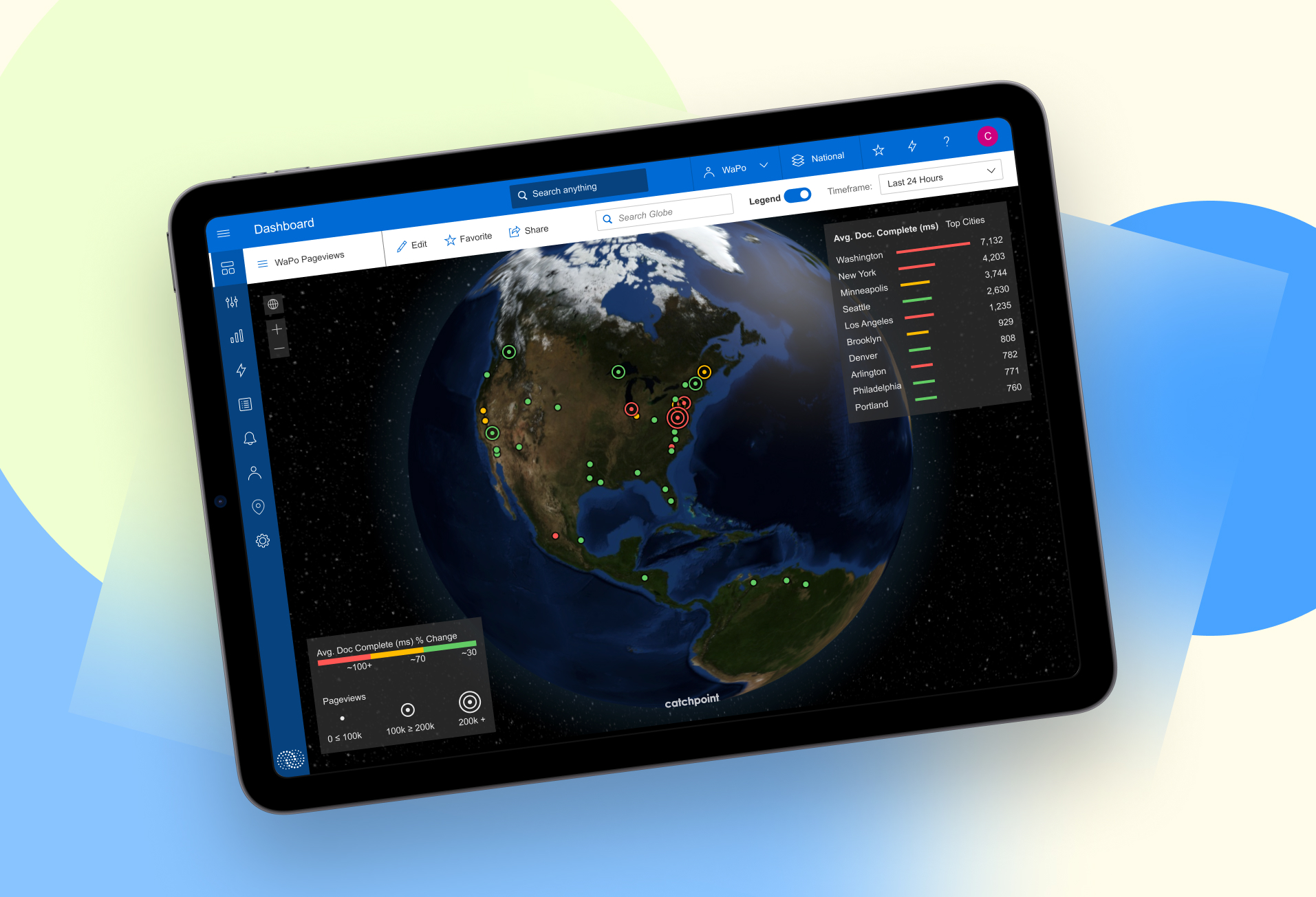 EarthView 3D network visualization